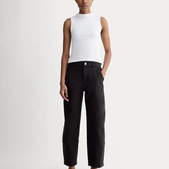 Everlane The Utility Barrel Pant - Black Size 2R - Picture 2 of 5